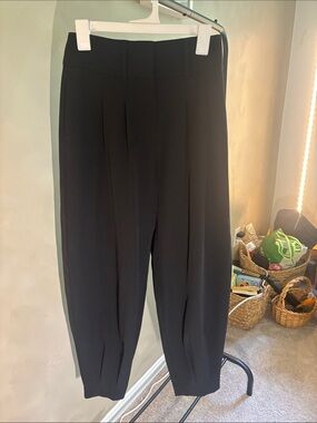 Express Black Tailored High-Waist Trousers